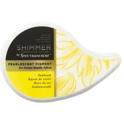 Crafter's Companion Champagne Shimmer Inkpad - Sunbeam - Little Painter Art | Exploring the Endless Possibilities of Art| Pigment