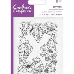 Crafter's Companion Clear Acrylic Stamp - Letter X - Little Painter Art | Exploring the Endless Possibilities of Art| Shop All