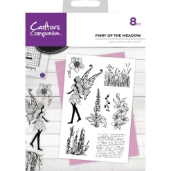 Crafter's Companion Clear Acrylic Stamp - Fairy of the Meadow - Little Painter Art | Exploring the Endless Possibilities of Art| Brush