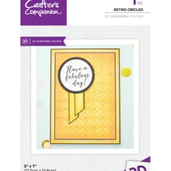 Crafter's Companion 3D Embossing Folder 5" x 7" - Retro Circles - Little Painter Art | Exploring the Endless Possibilities of Art| Shop All