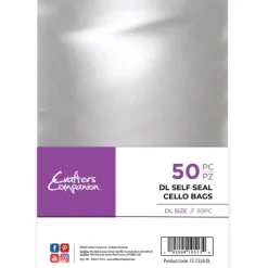 Crafter's Companion DL Self Seal Cello Bags - 50 Pack - Little Painter Art | Exploring the Endless Possibilities of Art| Shop All
