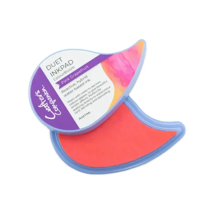 Crafter's Companion Duet ColourBloom Inkpad - Pink Grapefruit - Little Painter Art | Exploring the Endless Possibilities of Art| Brush