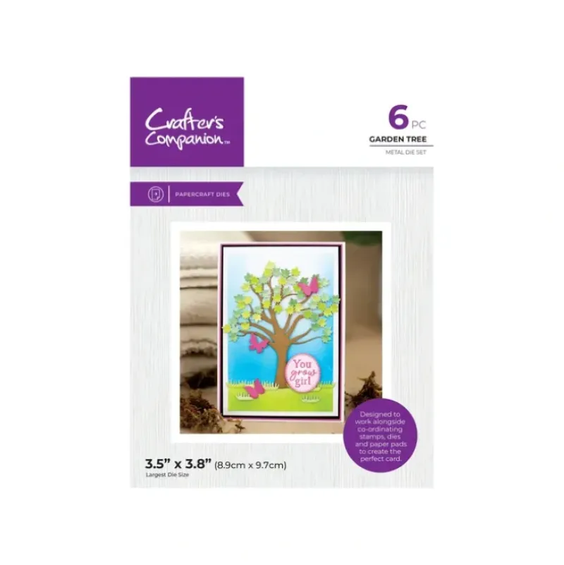 Crafter's Companion Garden Collection Metal Die - Garden Tree - Little Painter Art | Exploring the Endless Possibilities of Art| Shop All
