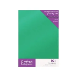 Crafter's Companion Glitter Card 10 Sheet Pack - Xmas Green - Little Painter Art | Exploring the Endless Possibilities of Art| Shop All
