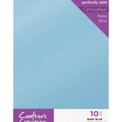 Crafter's Companion Glitter Card 10 Sheet Pack - Baby Blue - Little Painter Art | Exploring the Endless Possibilities of Art| Shop All