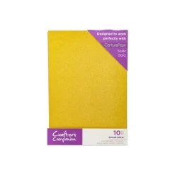 Crafter's Companion Glitter Card 10 Sheet Pack - Solar Gold - Little Painter Art | Exploring the Endless Possibilities of Art| Shop All