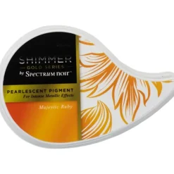 Crafter's Companion Gold Shimmer Inkpad - Majestic Ruby - Little Painter Art | Exploring the Endless Possibilities of Art| Pigment