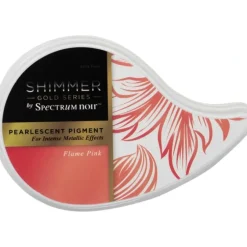 Crafter's Companion Gold Shimmer Inkpad - Flame Pink - Little Painter Art | Exploring the Endless Possibilities of Art| Pigment