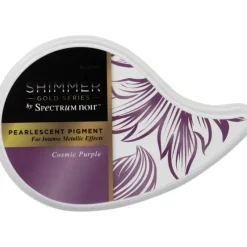 Crafter's Companion Gold Shimmer Inkpad - Cosmic Purple - Little Painter Art | Exploring the Endless Possibilities of Art| Pigment