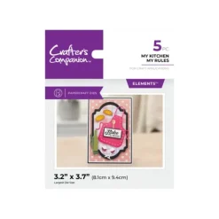 Crafter's Companion Kitchen Collection - Metal Die - My Kitchen My Rules - Little Painter Art | Exploring the Endless Possibilities of Art| Shop All