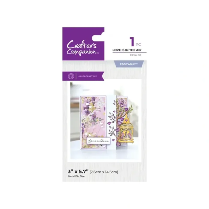 Crafters Companion Love Birds Metal Die Edgeable- Love is in The Air - Little Painter Art | Exploring the Endless Possibilities of Art| Shop All