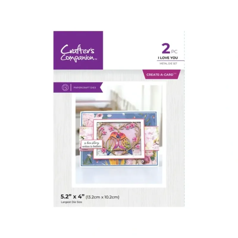 Crafters Companion Love Birds Metal Die - I Love You - Little Painter Art | Exploring the Endless Possibilities of Art| Shop All