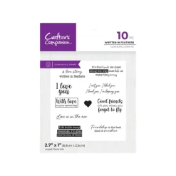 Crafters Companion Love Birds Clear Acrylic Stamp - Written in Feathers - Little Painter Art | Exploring the Endless Possibilities of Art| Shop All