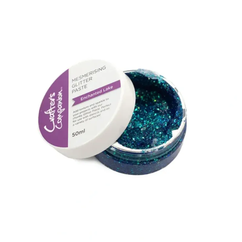 Crafter's Companion Mesmerising Glitter Paste - Enchanted Lake - Little Painter Art | Exploring the Endless Possibilities of Art| Canvas