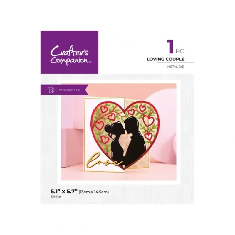 Crafters Companion Metal Die Edgeable - Loving Couple - Little Painter Art | Exploring the Endless Possibilities of Art| Shop All