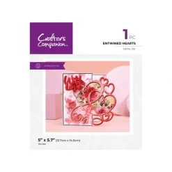 Crafters Companion Metal Die Edgeable - Entwined hearts - Little Painter Art | Exploring the Endless Possibilities of Art| Shop All
