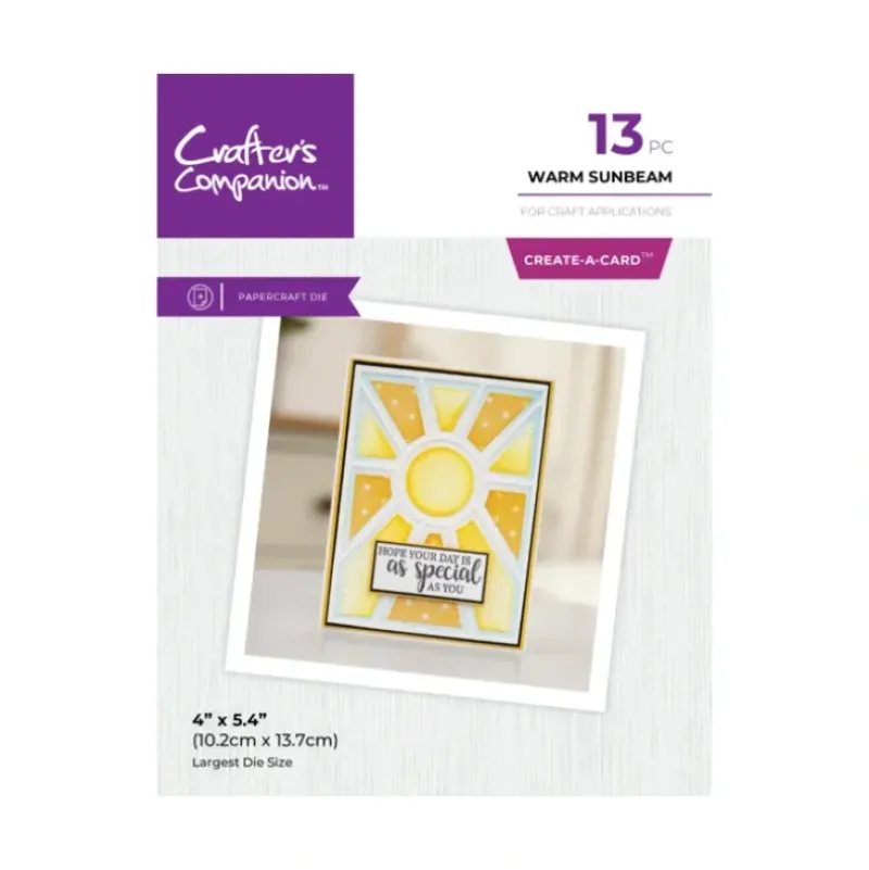 Crafter's Companion Metal Dies Create a Card - Warm Sunbeam - Little Painter Art | Exploring the Endless Possibilities of Art| Shop All