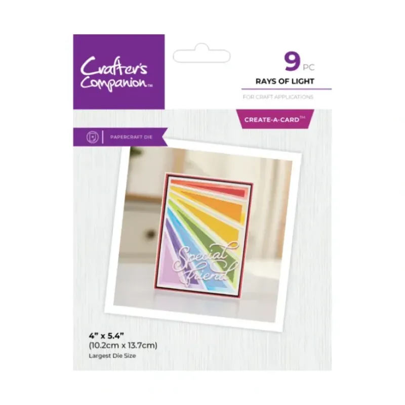 Crafter's Companion Metal Dies Create a Card - Rays of Light - Little Painter Art | Exploring the Endless Possibilities of Art| Shop All