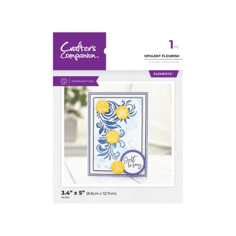 Crafter's Companion Metal Die Elements - Opulent Flourish - Little Painter Art | Exploring the Endless Possibilities of Art| Shop All
