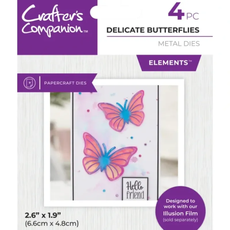 Crafter's Companion Metal Die Delicate Butterflies - Little Painter Art | Exploring the Endless Possibilities of Art| Shop All