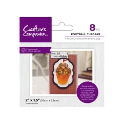 Crafter's Companion Modern Man Stamp and Die - Football Cupcake - Little Painter Art | Exploring the Endless Possibilities of Art| Shop All