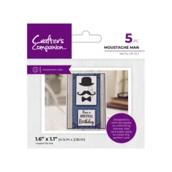 Crafter's Companion Modern Man Metal Die - Moustache Man - Little Painter Art | Exploring the Endless Possibilities of Art| Shop All