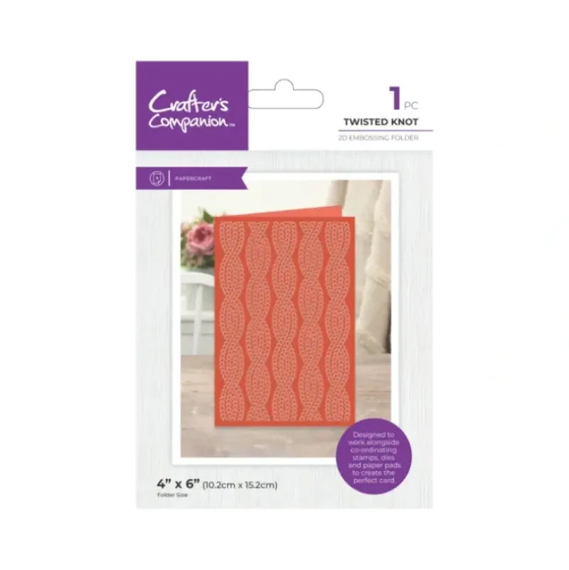 Crafter's Companion Modern Man 2D Embossing Folder 4" x 6" - Twisted Knot - Little Painter Art | Exploring the Endless Possibilities of Art| Shop All