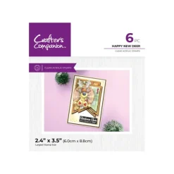 Crafter's Companion Photopolymer Stamp - Happy New Deer - Little Painter Art | Exploring the Endless Possibilities of Art| Shop All