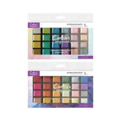 Crafter's Companion Shimmer Watercolour Palette Duo - Little Painter Art | Exploring the Endless Possibilities of Art| Brush