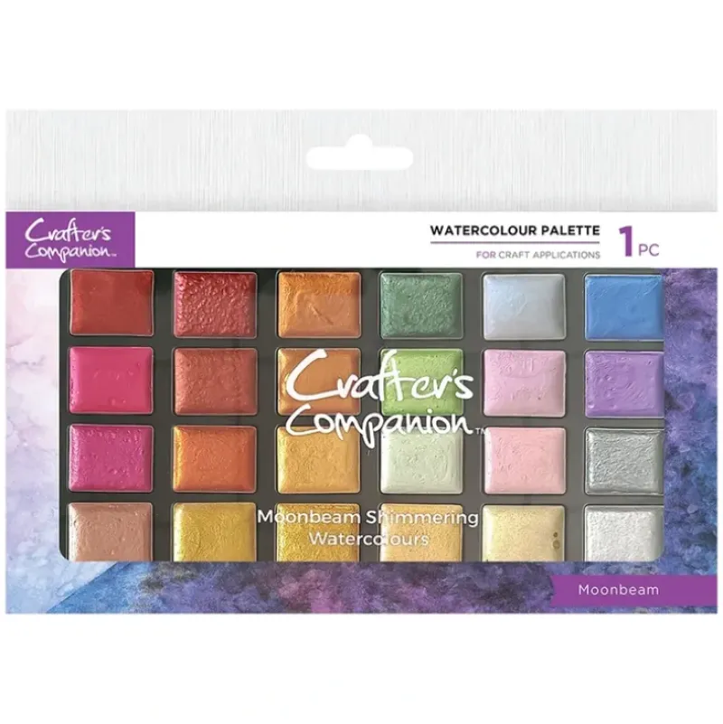 Crafter's Companion Shimmer Watercolour Palette - Moonbeam - Little Painter Art | Exploring the Endless Possibilities of Art| Brush