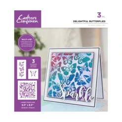 Crafters Companion Stencil Set - Delightful Butterflies - Little Painter Art | Exploring the Endless Possibilities of Art| Canvas