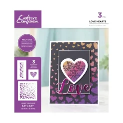 Crafters Companion Stencil Set - Love Hearts - Little Painter Art | Exploring the Endless Possibilities of Art| Canvas