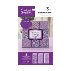 Crafter's Companion Stencil Set - Interlacing Trio - Little Painter Art | Exploring the Endless Possibilities of Art| Canvas