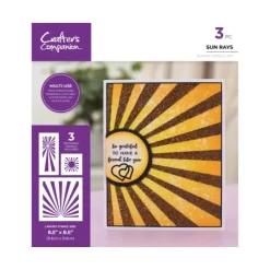 Crafters Companion Stencil Set - Sun Rays - Little Painter Art | Exploring the Endless Possibilities of Art| Canvas