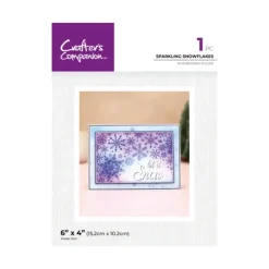 Crafter's Companion 6"x4" 3D Embossing Folder - Sparkling Snowflakes - Little Painter Art | Exploring the Endless Possibilities of Art| Shop All