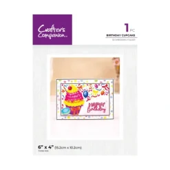 Crafter's Companion 6"x4" 3D Embossing Folder - Birthday Cupcake - Little Painter Art | Exploring the Endless Possibilities of Art| Shop All
