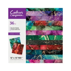 Crafter's Companion 12"x12" Paper Pad - Black Pearl - Little Painter Art | Exploring the Endless Possibilities of Art| Shop All