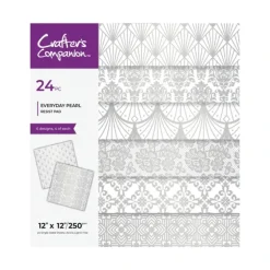 Crafters Companion 12x12 Paper Pad - Everyday Pearl Resist Pad - Little Painter Art | Exploring the Endless Possibilities of Art| Brush