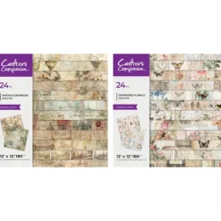 Crafter's Companion 12x12 Vintage & Distressed Florals Paper Pads - Little Painter Art | Exploring the Endless Possibilities of Art| Shop All