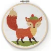 Crafty Kit Co. Cross Stitch Kit - Fox - Little Painter Art | Exploring the Endless Possibilities of Art| Hot