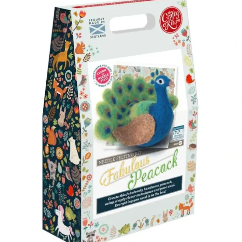 Crafty Kit Co. Needle Felting Kit - Fabulous Peacock - Little Painter Art | Exploring the Endless Possibilities of Art| Hot