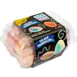 Crayola Sidewalk Chalk Eggs 6pk Tie-Dye Colours - Little Painter Art | Exploring the Endless Possibilities of Art| Shop All