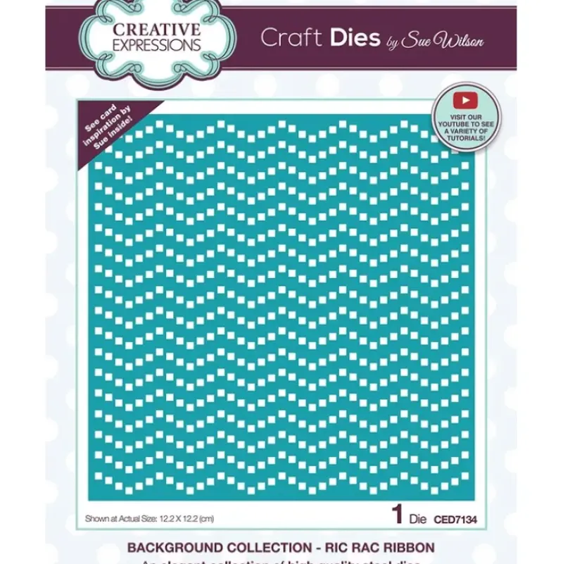 Creative Expressions Sue Wilson Background Collection Ric Rac Ribbon Craft Die - Little Painter Art | Exploring the Endless Possibilities of Art| Shop All