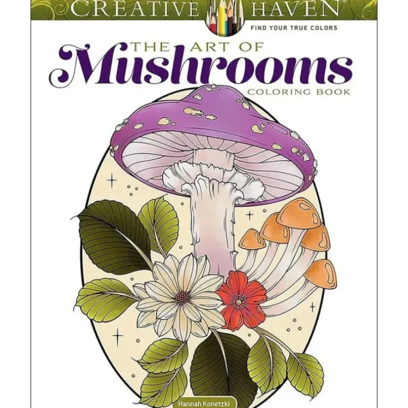 Creative Haven Colouring Book - The Art of Mushrooms - Little Painter Art | Exploring the Endless Possibilities of Art| Hot