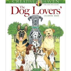 Creative Haven Colouring Book - Dog Lovers - Little Painter Art | Exploring the Endless Possibilities of Art| Hot