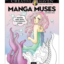 Creative Haven Colouring Book - Manga Muses - Little Painter Art | Exploring the Endless Possibilities of Art| Hot