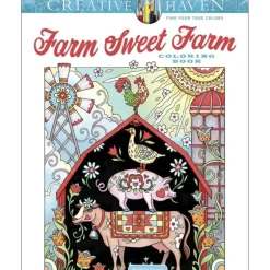 Creative Haven Colouring Book - Farm Sweet Farm - Little Painter Art | Exploring the Endless Possibilities of Art| Hot