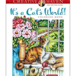 Creative Haven Colouring Book - It's A Cat's World! - Little Painter Art | Exploring the Endless Possibilities of Art| Hot