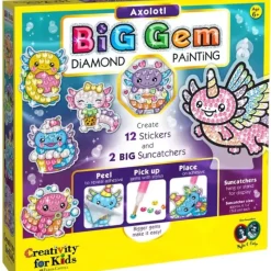 Creativity for Kids Big Gem Diamond Painting - Axolotl - Little Painter Art | Exploring the Endless Possibilities of Art| Hot