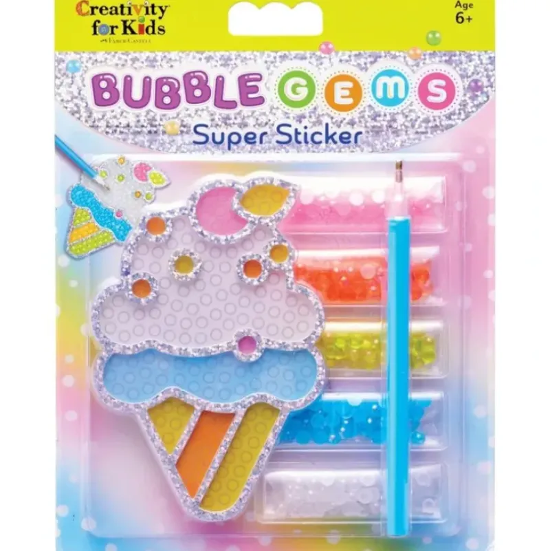 Creativity for Kids Bubble Gems Super Sticker - Ice Cream - Little Painter Art | Exploring the Endless Possibilities of Art| Shop All